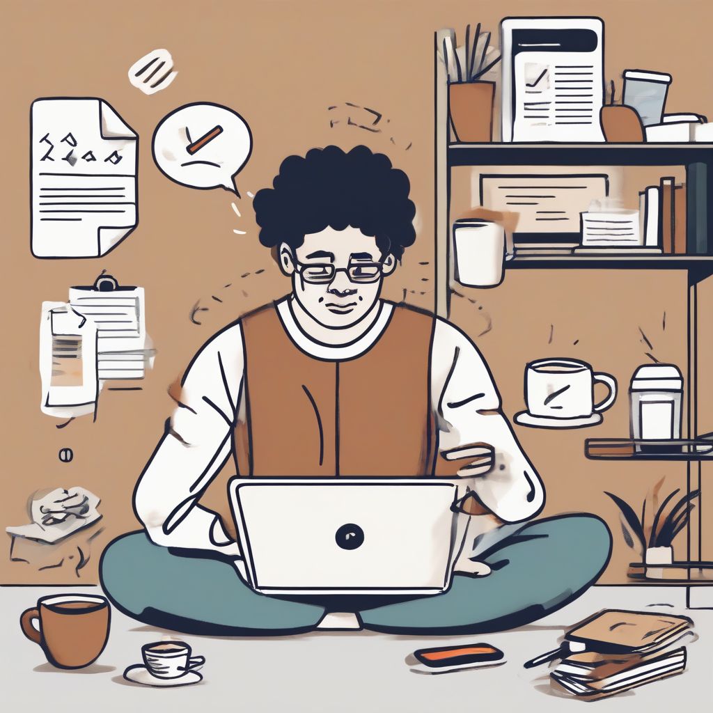 Remote Worker Juggling Tasks